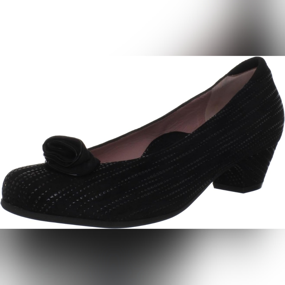 BeautiFeel Dona Pump Black Trateggio Suede Sz 42